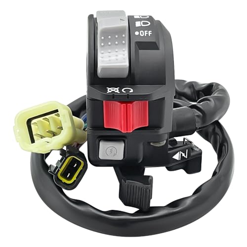 Mabutingti Lenkerschalter Links für Yamaha Raptor 350 660 YFM350 YFM660R Grizzly 350 400 660 YFM350 YFM400 YFM660F Kodiak 400 450 Wolverine 350 450 Ausschalter Einschalter Knopf Scheinwerferschalter