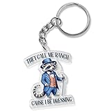 They Call Me Ranch Cause I Be Dressing Keychain 2 Inches Funny Fashion Raccoon...