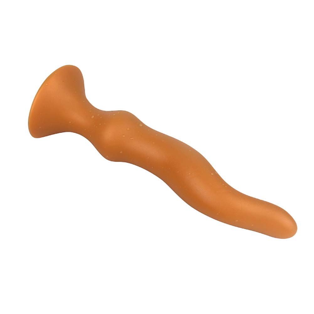Plug Anal en Silicone Liquide Massage de La Prostate Plug Anal Stimulation du Plaisir du Point G Jouet Sexuelavec Ventouse Puissante pour Couple de Sexe Masculin Flirtant Sex Toy (L)