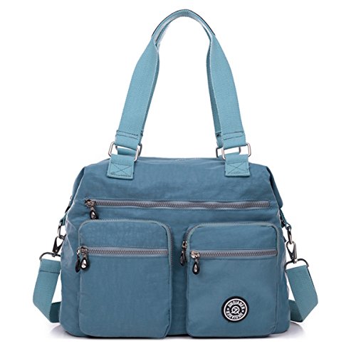 Sac en bandoulière imperméable et léger en nylon gris pour rester au sec