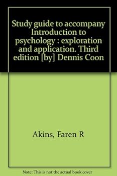 Paperback Study guide to accompany Introduction to psychology : exploration and application. Third edition [by] Dennis Coon Book