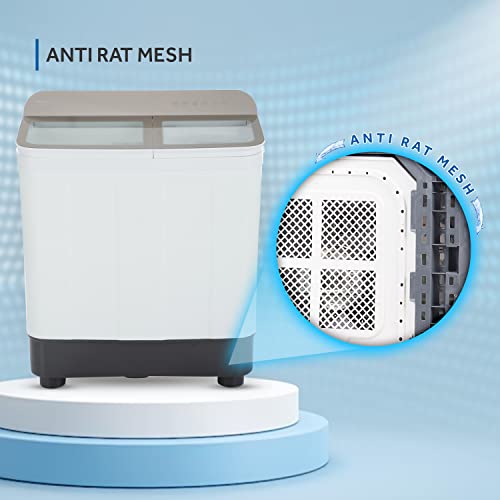 Image of Haier 9.5 Kg Semi automatic Topload with Toughend glass and spray (HTW95-178FW)