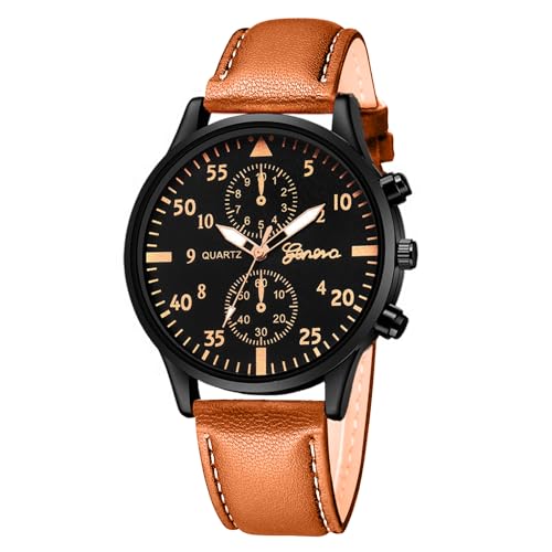 Apzzic-Mens-Leather-Band-Watch-Gold-Plated-Fashion-Quartz-Analog-Band-Business-Working-Casual-Dress-Wrist-Watch-for-Men-Women