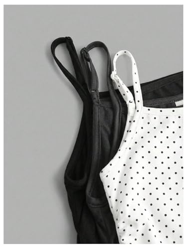 Image of SOLY HUX Girl's Tank Tops 3 Packs Cute Ruched Spaghetti Strap Camisole Slim Fit Undershirts