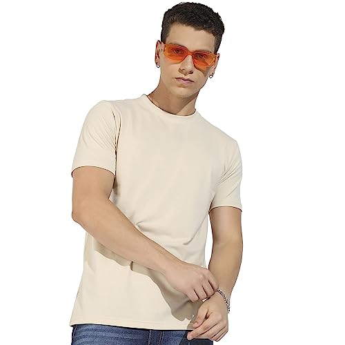 Image of CAHOOT Men's Basic Regular Fit T-Shirt for Casual Wear | Crewneck | Short Sleeve | Pull On Closure | Cotton T-Shirt Crafted with Comfort Fit for Everyday Wear