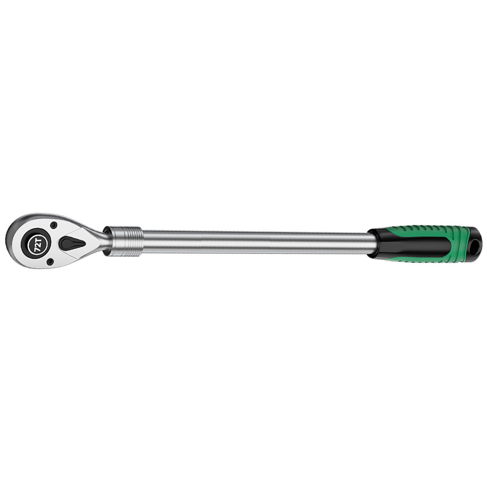 Ratchet Wrench Length 460-610mm, Ergonomic Handle and Socket Release 72T Mechanism Ratchet Wrench