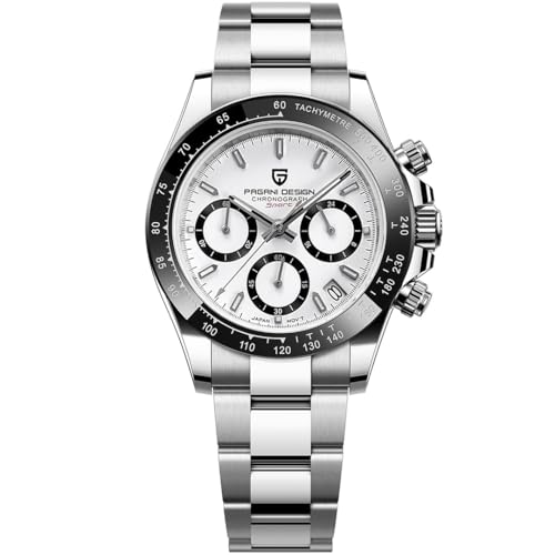 Pagani Design Herren-Armbanduhr Saphir Sport Quarzuhr Edelstahl Herren Wasserdicht Armbanduhr VK63 Uhrwerk Mode Chronograph