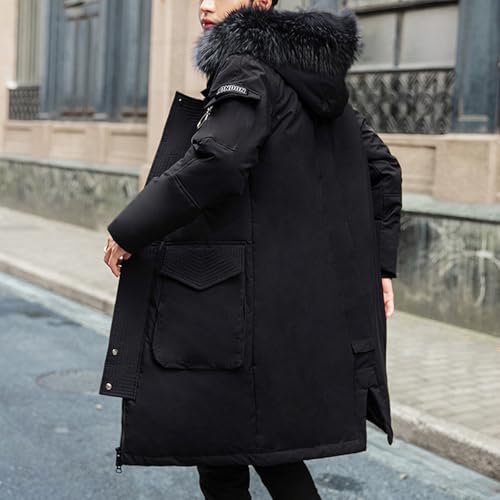Men's Winter Coat Warm Parka Ski Jacket with Faux Fur Hood Long Puffer Jacket Thicken Outerwear Windproof Down Coat3