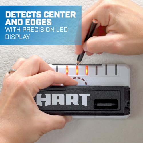 HART Professional Stud Finder With 9 Sensors, Wood & Metal Stud Detector/Wall Scanner, Live Wire Detection, Made in the USA - Thumbnail 4
