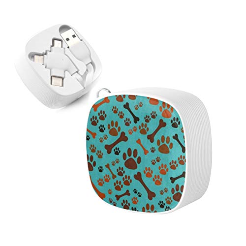 Portable Retractable USB Charging ccable, 4ft Multiple USB Cable Universal 3 in 1 Charging Cable Cord Adapter with Port connectors Type C Micro USB Compatible iPhone Cell Phones Tablets