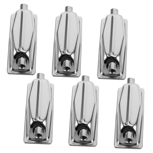 GOOHOCHY 6pcs Double End Metal Snare Drum Lug Connectors Chrome Plated Drum Hardware Parts for Tensioning and Performance Essential Drum Parts Accessories