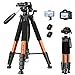 Tripé Victiv de 74 câmeras para celular, tripé profissional de alumínio resistente, tripé para câmera DSLR SLR com bolsa de transporte, compatível com Canon Nikon iPhone
