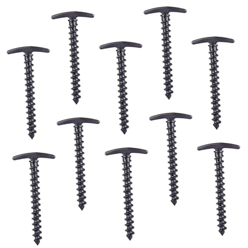 Totority 10Pcs High Strength Nylon Tent Stakes Spiral Design for Secure Ground Fixation Lightweight Outdoor Ground Nails for Camping Hiking Beach Mud Grass Suitable for Tents Shelters