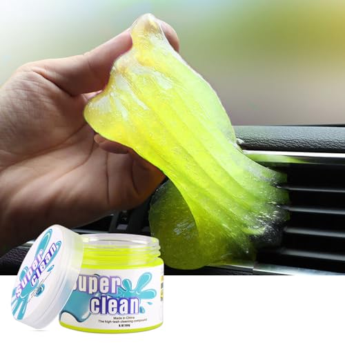 Biyrly Cleaning Gel for Car Detailing Tools,Cleaner Cleaning Slime Car Accessories Keyboard Cleaner,Dust Cleaning Mud for Camera,Printers,Calculator (Yellow)