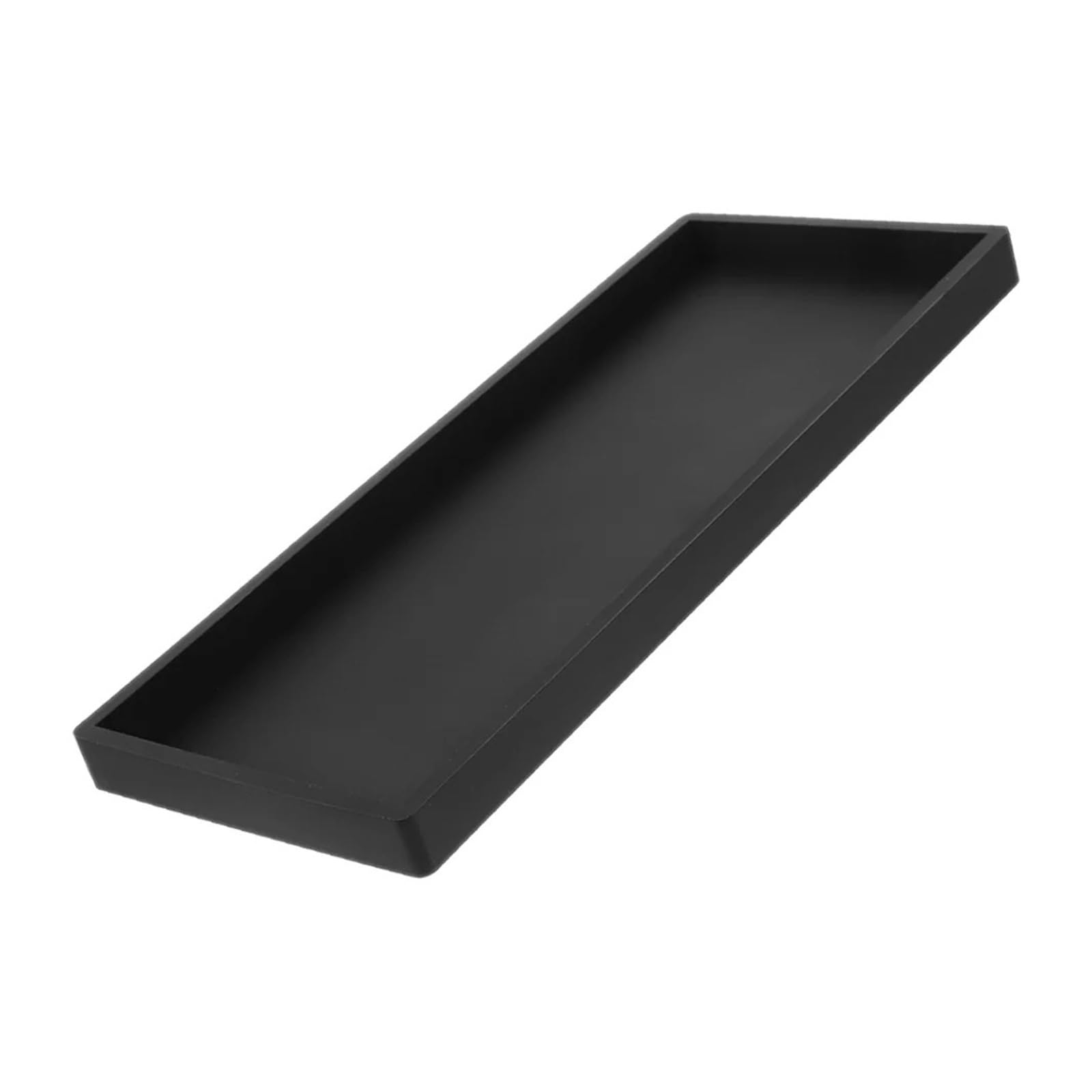 Perfume Organiser Black Compact Sturdy Silicone Bathroom Vanity Rectangular Storage Tray