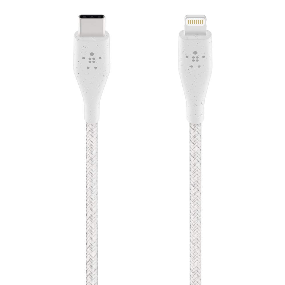 Belkin USB-C to Lightning Cable + Strap (Made with DuraTek) Ultra-Strong iPhone Fast Charging Cable, iPhone USB-C Cable, 4ft/1.2m
