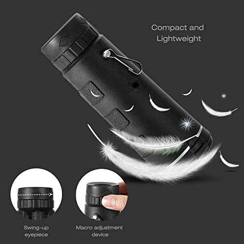 40X60 Outdoor Monocular BAK4 Monocular Telescope HD Vision Scope Prisma Bússola embutida com suporte