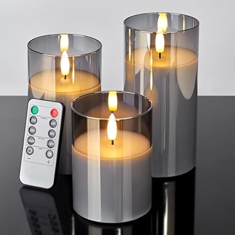 Brightown Glass Flameless Candles Set Cover
