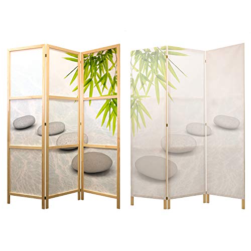 Paravent murando XXL Spa Zen Orient 225×171 cm 5-teilig als Sichtschutz