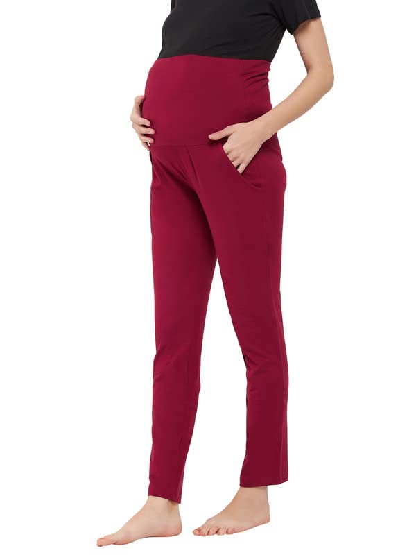 Image of Clovia Women's Cotton Chic Basic Maternity Leggings