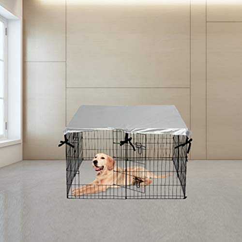 EXPAWLORER Double Side Dog Playpen Cover- Sun-Proof & Water-Proof Top Kennel Cover for Outdoor and Indoor Fits 24" Crate with 8 Panel or 51.2" Crate with 4 Panel - Image 6