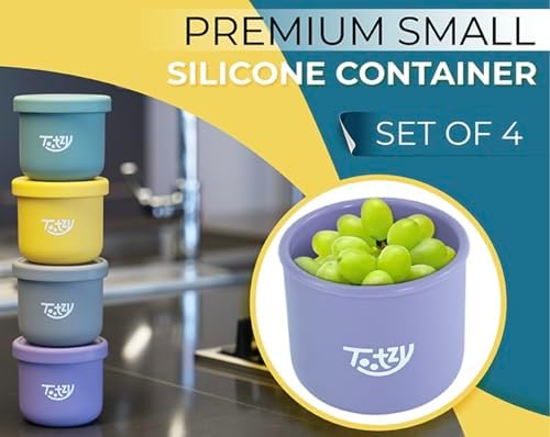 Premium Silicone Snack Containers 8.5 oz (4 Pack) – Reusable, Leakproof, BPA-Free Food Storage Cups for Pets, Kids & Adults – Microwave & Dishwasher Safe – Great for Treats, Travel, School & Office - Thumbnail 3
