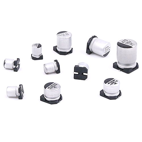 Image of Hilitchi 165-Pcs [0.47uF ~ 470uF] SMD Aluminum Electrolytic Capacitors Assortment Kit - 10 Values