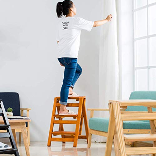 Escabeau pliant portable 2 en 1 et escalier de bibliothèque - 5