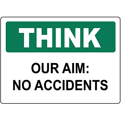 Think Our Aim No Accidents OSHA Label Vinyl Decal Sticker Kit OSHA Safety Label Compliance Signs 8