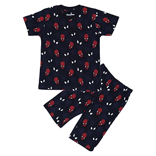 Image of NammaBaby Boy's Cotton Printed Premium Half Sleeves T-Shirt and Shorts Top and Bottom Set /Tshirt-Shorts with Pocket Combo of 2