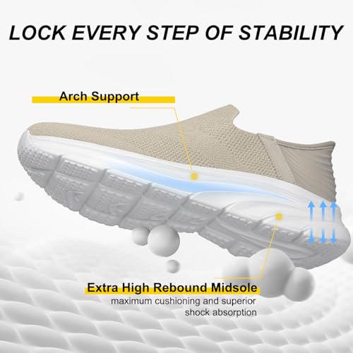 Image of BQQ Men's Slip-On Sneakers Lightweight Non Slip Walking & Workout Shoes Breathable Casual Tennis Shoes