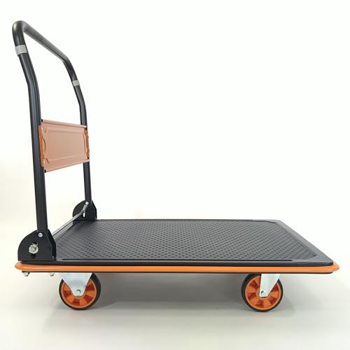 業務用スチール台車 300kg 折りたたみ 静音キャスター使用 900x600