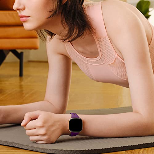 Ouwegaga Compatible With Fitbit Sense Bands/Fitbit Versa 4 3 Bands For Women Men/Fitbit Sense 2 Bands, Soft Silicone Thin Narrow Slim Sport Watch Strap For Fitbit Sense/Sense 2/Versa 3 4 Smartwatch #TOP4