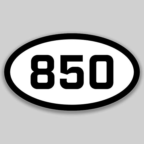 DHDM 850 Area Code Sticker Florida Tallahassee Bellview Brent City Pride Love | 5-Inches by 3-Inches | Premium Quality Vinyl UV Resistant Laminate PD2116