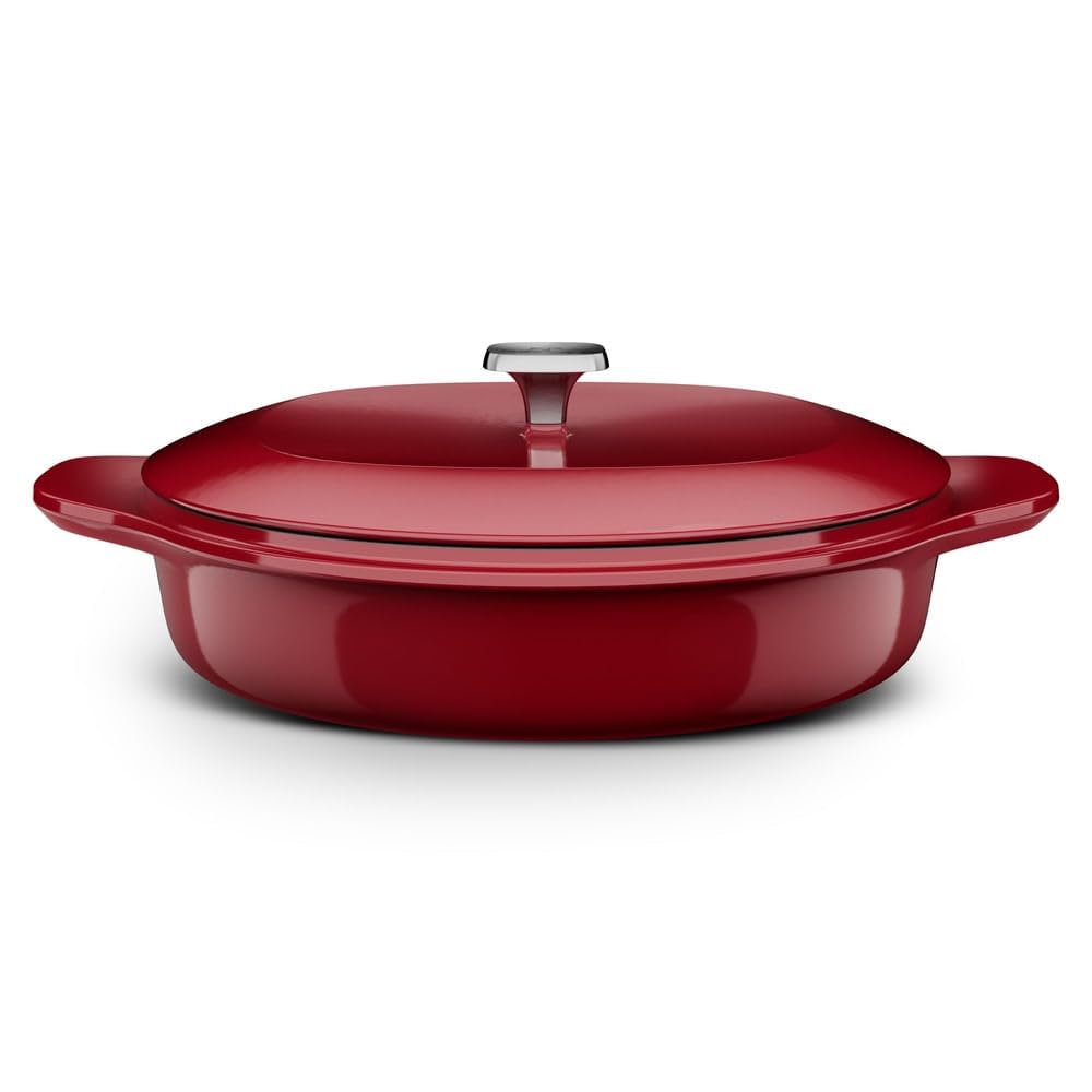 Electrolux Panela Wok de Ferro Fundido Esmaltado Expert 30cm Vermelha, 2 Pegadores de
