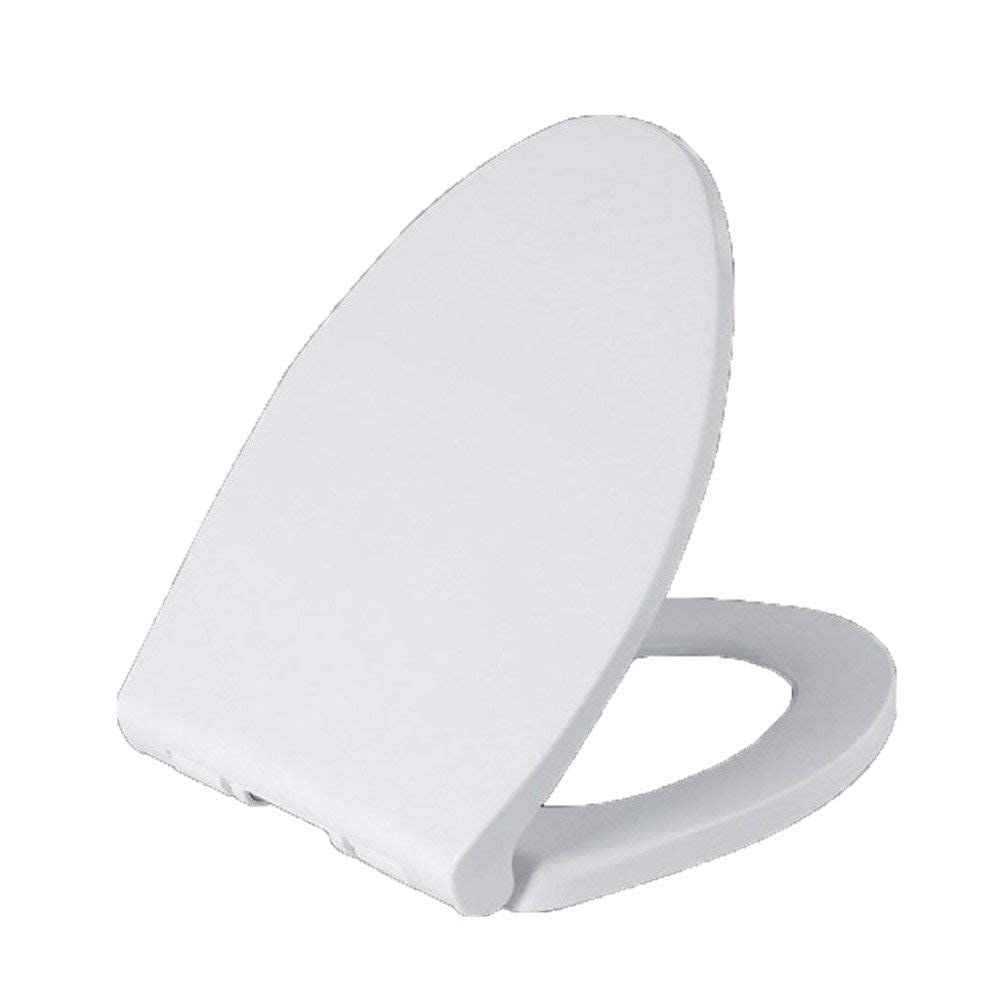 Universal-Wc-Sitz V-Förmiger, Verlangsamter, Antibakterieller, Mit Urea-Formaldehyd-Harz Gepolsterter Toilettendeckel, Weiß-42,2-49,2 * 37 Cm (Weiß 42,2) (Weiß 42,2)
