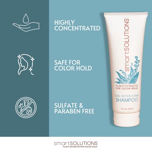 Smartsolutions Dual-Action Creme Shampoo | Sulfate, Paraben & Sodium Chloride Free | Color Safe (32 Fl Oz) #TOP4