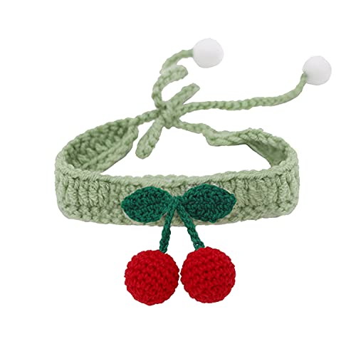 DecentGadget Haustier-Halsband, gestrickt, Kirsch-Halsband Cover