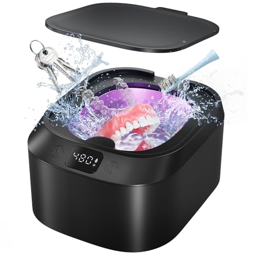Ualans Ultrasonidos Limpieza Dental, 48KHz Limpiador Ultrasonidos Para Dentaduras Postizas Para Dentaduras Postizas, Alineadores, Retenedores, Protectores Bucales, Joyas(Schwarz) Ualans Ultrasonidos Limpieza Dental, 48KHz Limpiador Ultrasonidos Para Dentaduras Postizas Para Dentaduras Postizas, Alineadores, Retenedores, Protectores Bucales, Joyas(Schwarz)