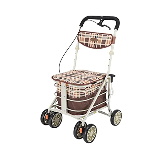 LICHUAN Einkaufstrolley, zusammenklappbar, leicht, mit 4 Rädern, für Damen, Einkaufen, Picknick, Aufbewahrung zu Hause…