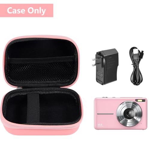 Funda rígida compacta para cámara de color rosa miniatura 3