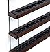 J JACKCUBE DESIGN Essential Oils Display Shelves Wall Mount Black Metal and Wood, Nail Polish Paint Holder Rack Organizer Holds 70 Bottles (5 Tier) : MK482A