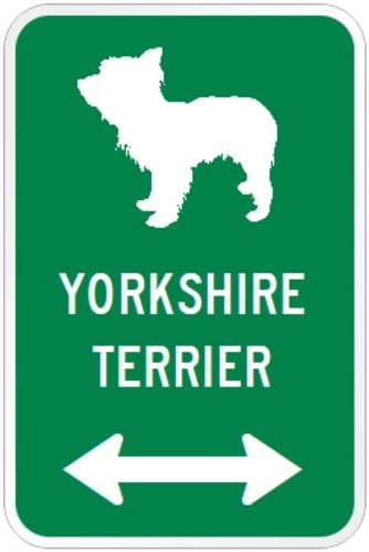 Amazon Co Jp Yorkshire Terrier マグネットサイン グリーン ヨークシャーテリア 小 シルエットイラスト 矢印 英語標識デザイン Water Resi 服 ファッション小物