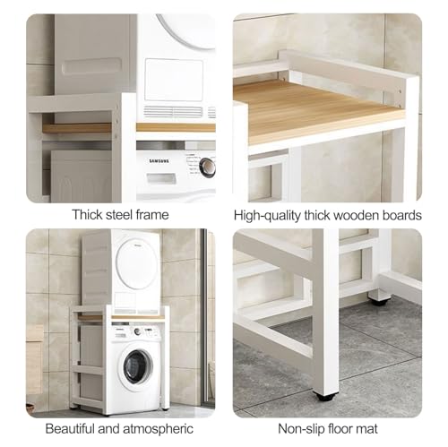 Adjustable Height Dryer Stand for Front Load Washer & Dryer, 400KG Capacity Stacking Kit, Space-Saving Rack for Small Kitchen or Bathroom, Portable Tumble Dryer Stand. - Image 5