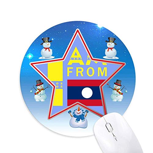 je suis du laos bonhomme de neige, tapis de souris série star mat