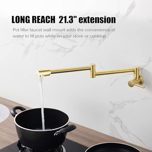 YESOP Torneira Gourmet De Pia Cozinha Parede Flexível 1/4v Dourado