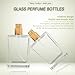 Enenes 8 Pack 30ml/1Oz Refillable Glass Perfume Bottles - Premium Square Gold Atomizer Spray Bottles, Leak-Proof Portable Empty Perfume Containers for Travel, Purse, Gym & Home Office Use