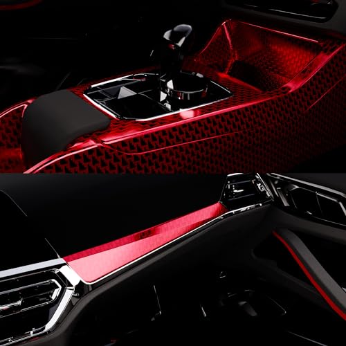 Image of Lypumso Plating Chrome Red Vinyl Wrap Film, Mirror-Like Gloss Finish for Car, Motorcycle | Easy DIY Install & Air Release | Removable No Residue 1ft x 10ft