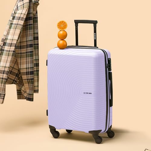 Image of Stony Brook by Nasher Miles Crescent Hard-Sided Polypropylene Cabin Luggage Pastel Purple 20 Inch 55Cm Spinner Trolley Bag