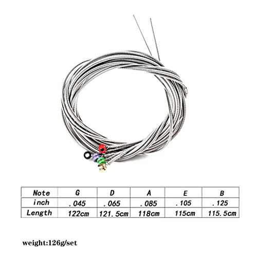 Alnicov 5 String Guitar Bass Strings,Stainless Steel ,With Color Ball Ends for Electric Bass Guitar Replacement Parts - Image 2